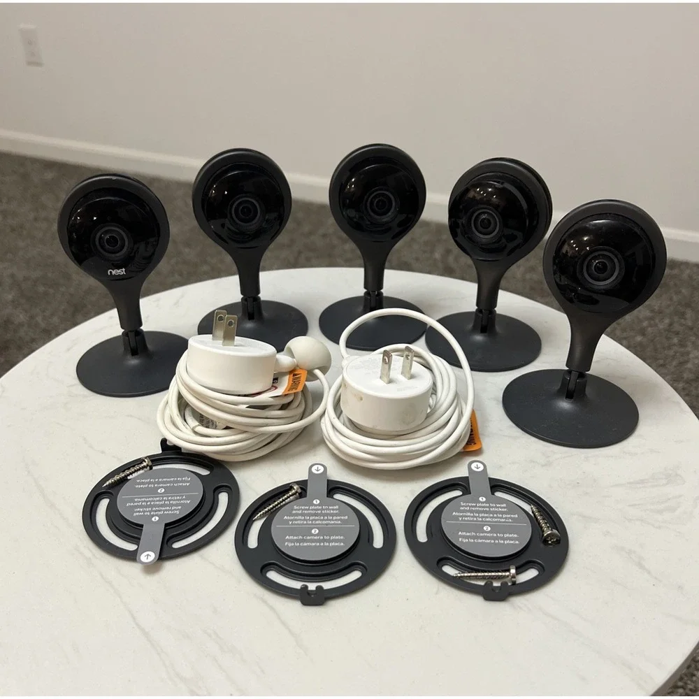 Google Nest Security Camera Indoor Cam A0005 Black Tested Working Lot‎ of 5